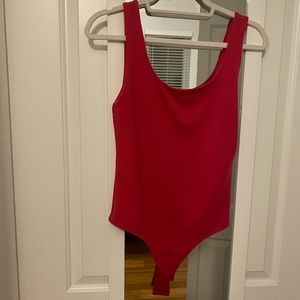 Hot Pink Body Contour Body Suit Top